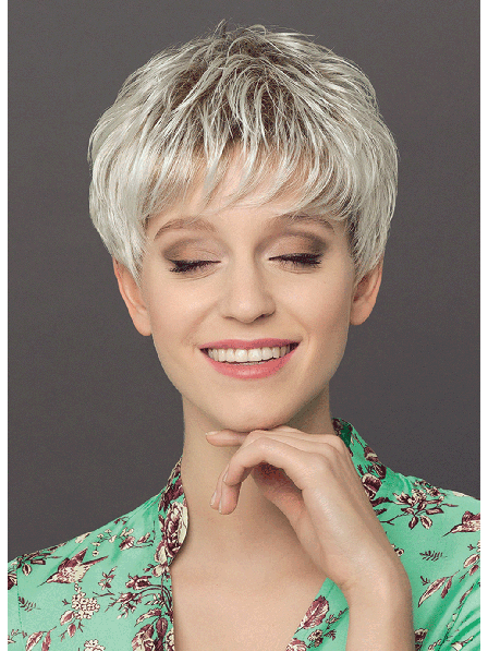 Synthetic Short Grey Hair Wigs for Women