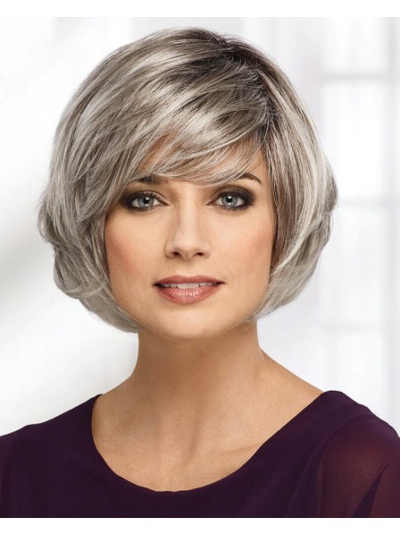 Modern Angled Bob Wig With A Stacked Back And Lush Graduated Layers