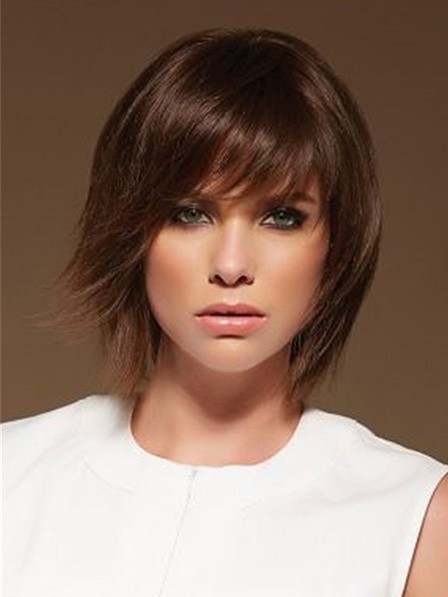 Hot Sale Layered Bob Style Straight Human Hair Wig