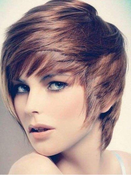 Capless Human Hair Wigs Pixie Cut For White Women