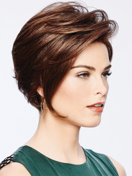 Trendy Chin-length Bob Wig with Front Layers Popular Style