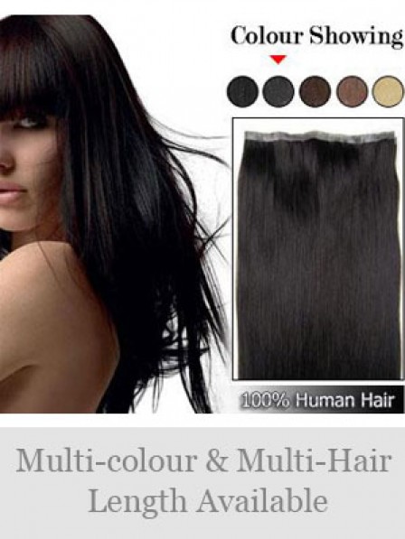 All Length Straight Black Human Hair Nail/U Tip Hair Extensions