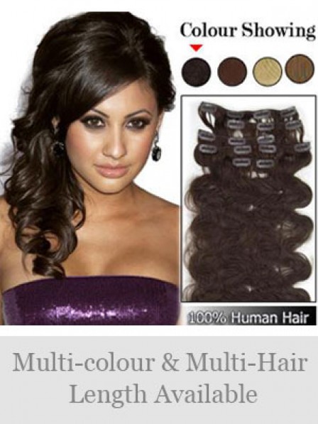 Human Hair Clip In Hair Pieces and Extensions