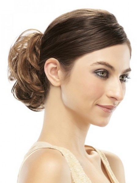 Natural Look Brown 100% Human Hair Claw Clip Hair Wraps