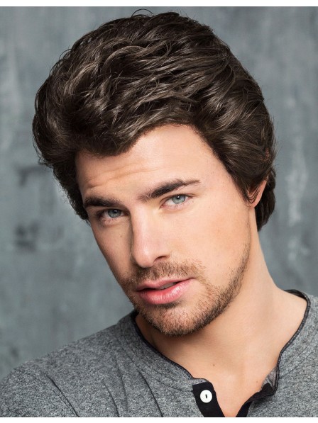Cheap Lace Front Mono Top Brown Hair Wigs For Male