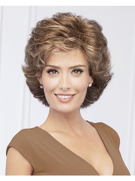 Light Brown Short Synthetic Curly Wigs for You