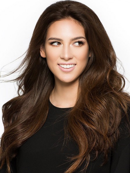 Best Long Brown 100% Human Hair 3/4 Wigs