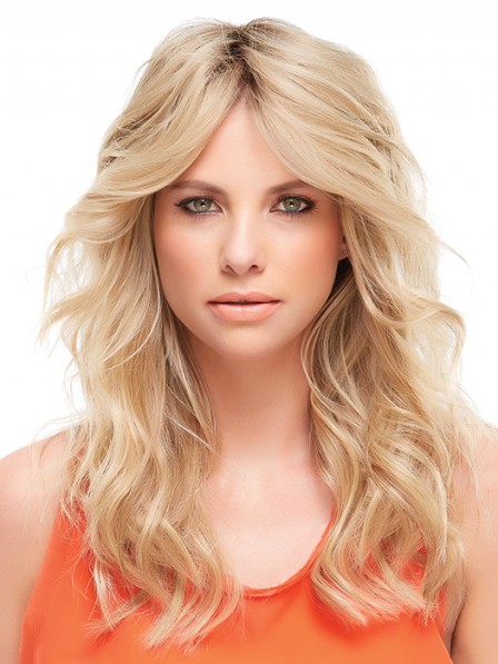 Easy Wear Wavy Blonde 100% Human Hair Mono Hair Pieces