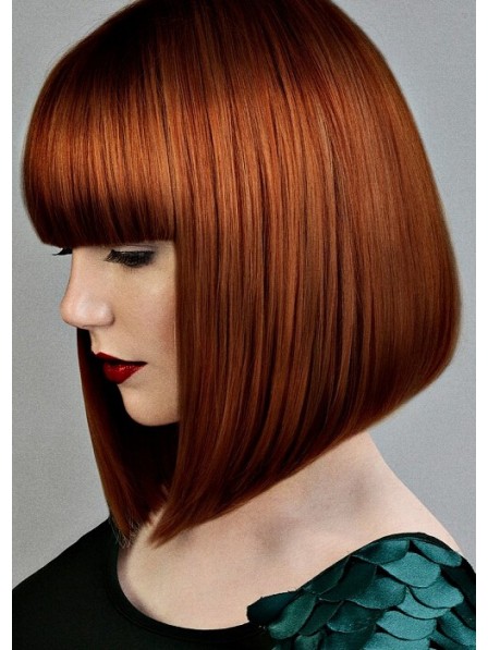 Unique Ladies Mid-Length Bob Wig Natural Looking