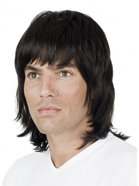 Shop Medium Straight Mens Human Hair Wig On Sale