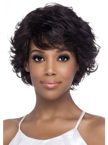 2019 Remy Natural Human Hair Wig With Perfect Sweeping Bangs