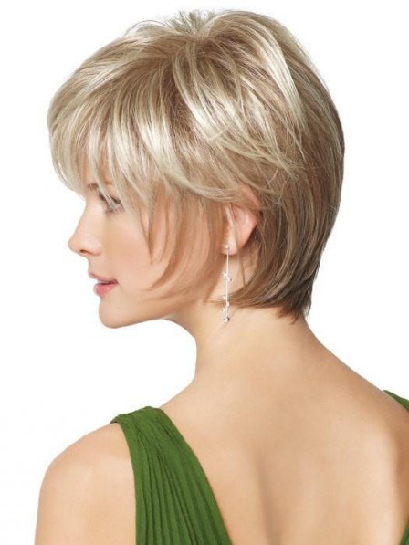 Short Straight Lace Front Wig with Natural Hairline