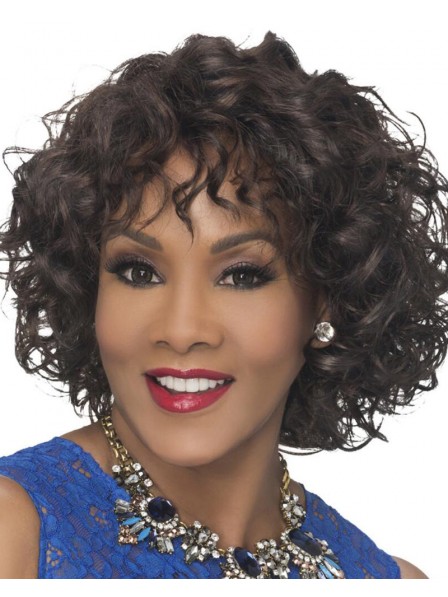 Stylish Mid-Length Bob Wig With Loose Spiral Curls