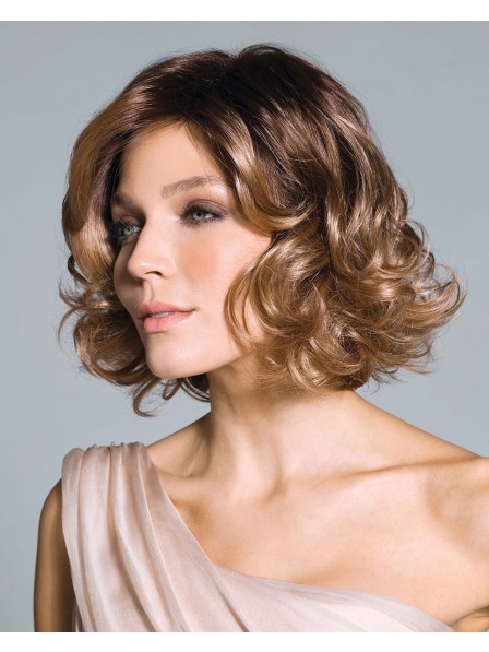 Really Nice Synthetic Shaggy Bob Style Wig With Curls