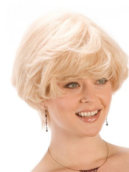 Choppy Short Wavy Synthetic Lace Front Wigs Natural Look