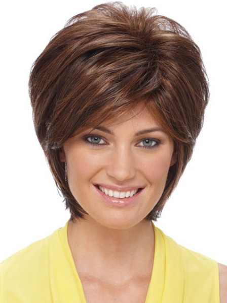 Modern Short Straight Synthetic Women Hair Wig Near Me