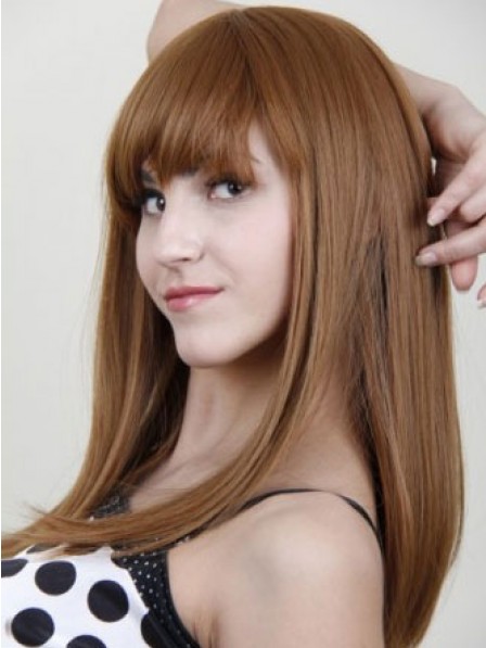 Best Long Straight Human Hair Wig With Full Bangs 2019