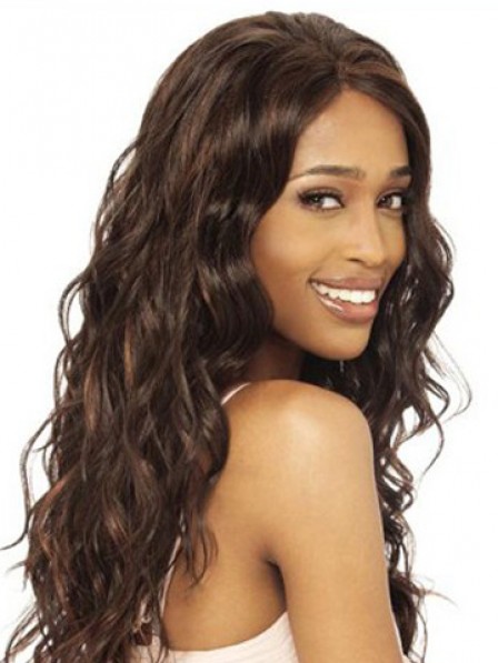 Best Remy Human Hair Long Wavy Women Hair Wig