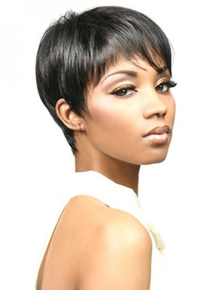 Classic Synthetic Cropped Straight Capless Hair Wig Hot Sale