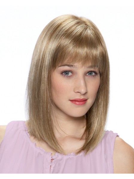 Nice Bob Style Capless Shoulder Length Cut Wig With Bangs