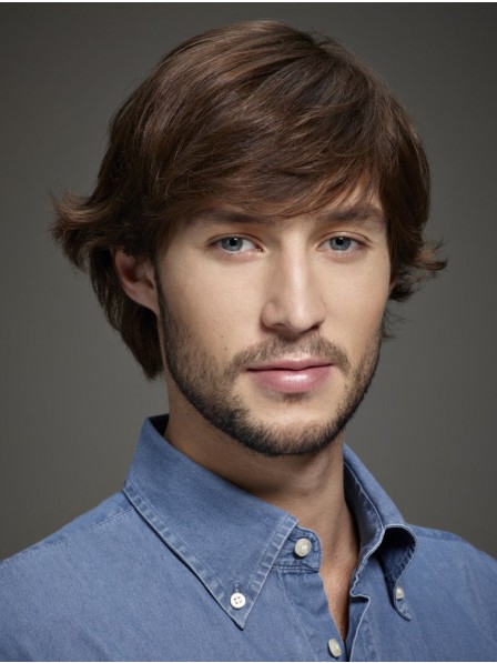 Cheap Mens Wavy Hair Wigs With Bangs