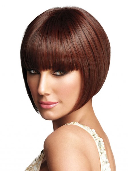 Pretty Bob Synthetic Straight Women Wig For Young Lady