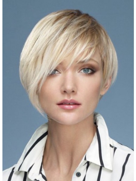 Popular 100% Human Hair Short Straight Hair Wig Hot Sale