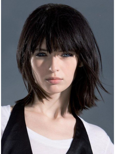 Cute Women's Straight Capless Human Hair Wigs Store