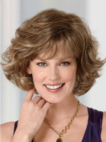 Fabulous Lace Front Wavy Women Hair Wig With Bangs