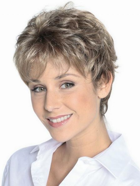 Lace Front Short Wavy Women Wig